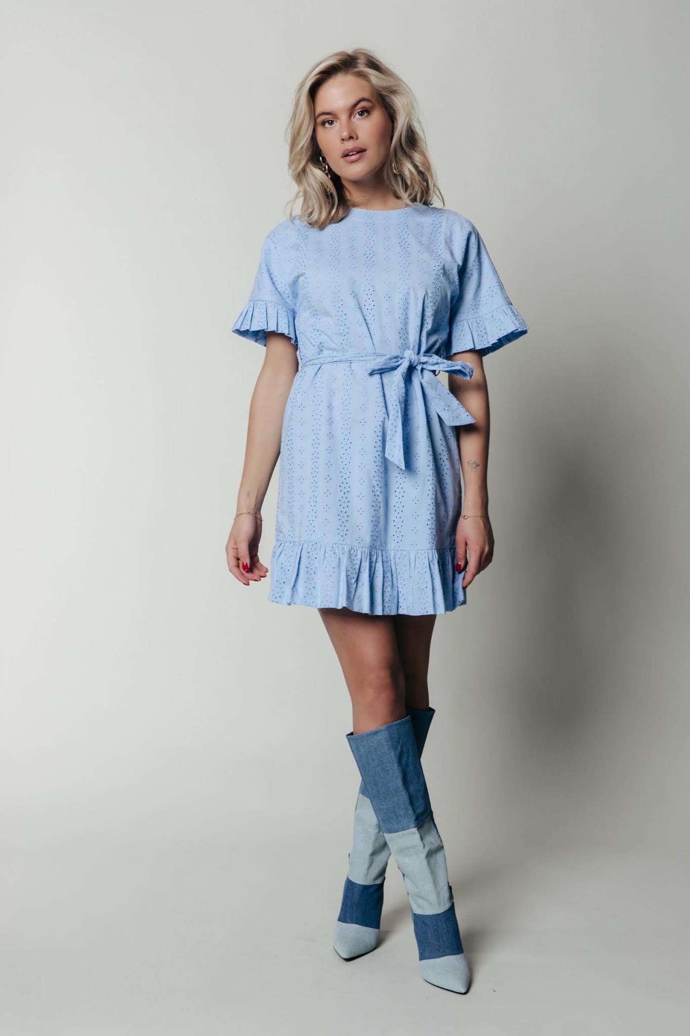 8290 - Beau Broiderie Dress Blue
