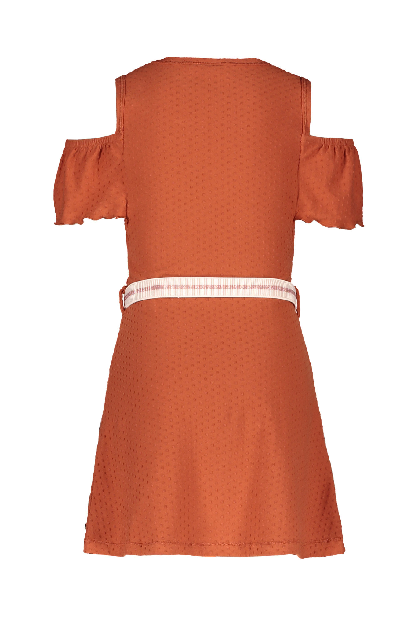 Open shoulder dress 103-5871 - cognac