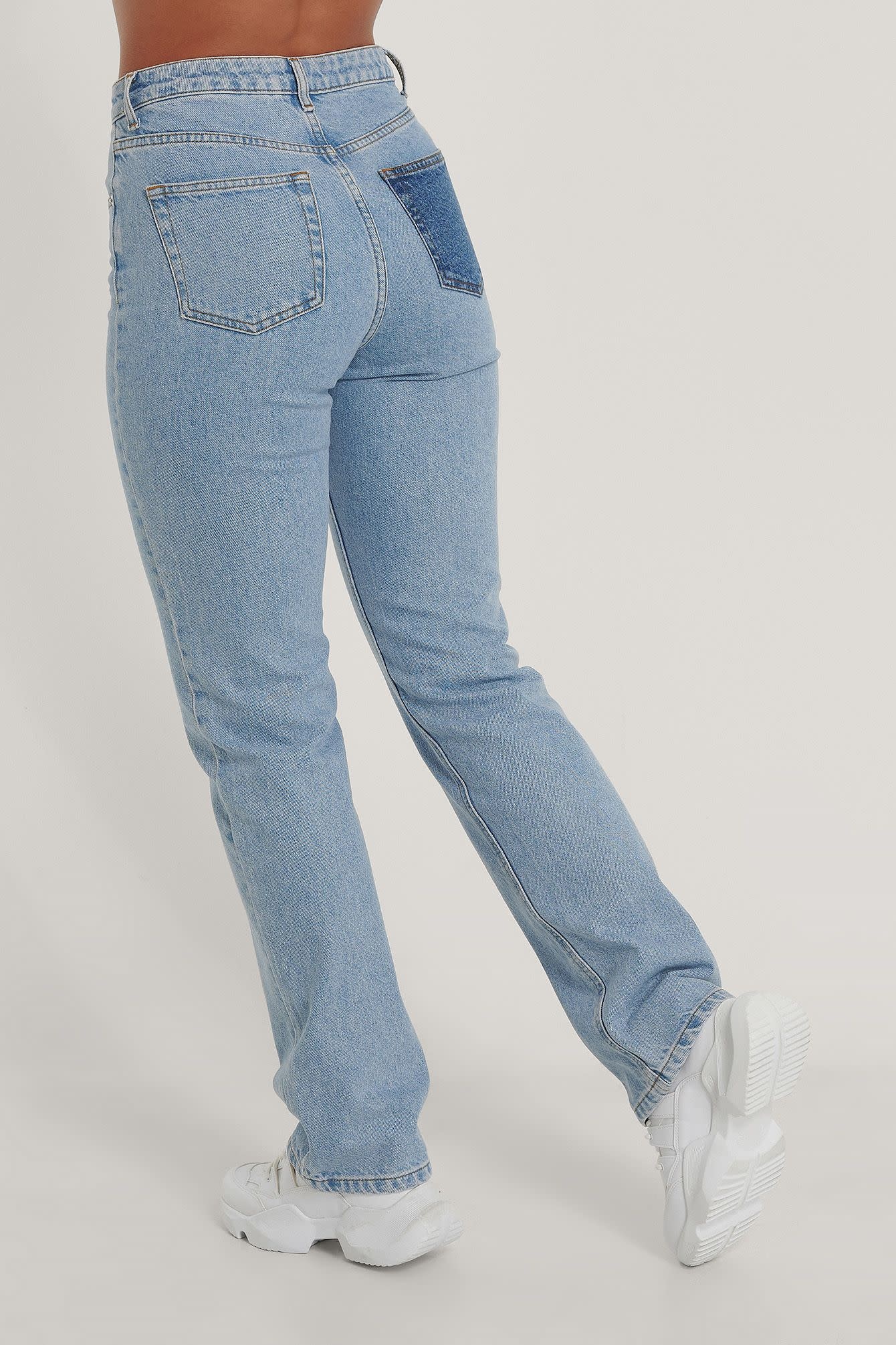 Contrast Pocket HW denim 000582 - Light Blue