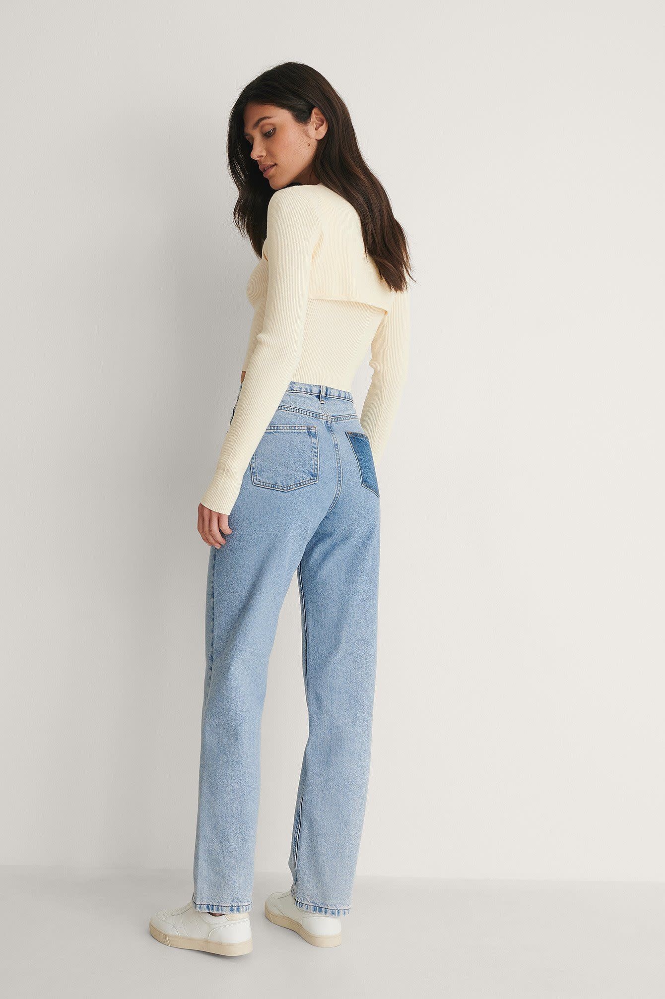 Contrast Pocket HW denim 000582 - Light Blue