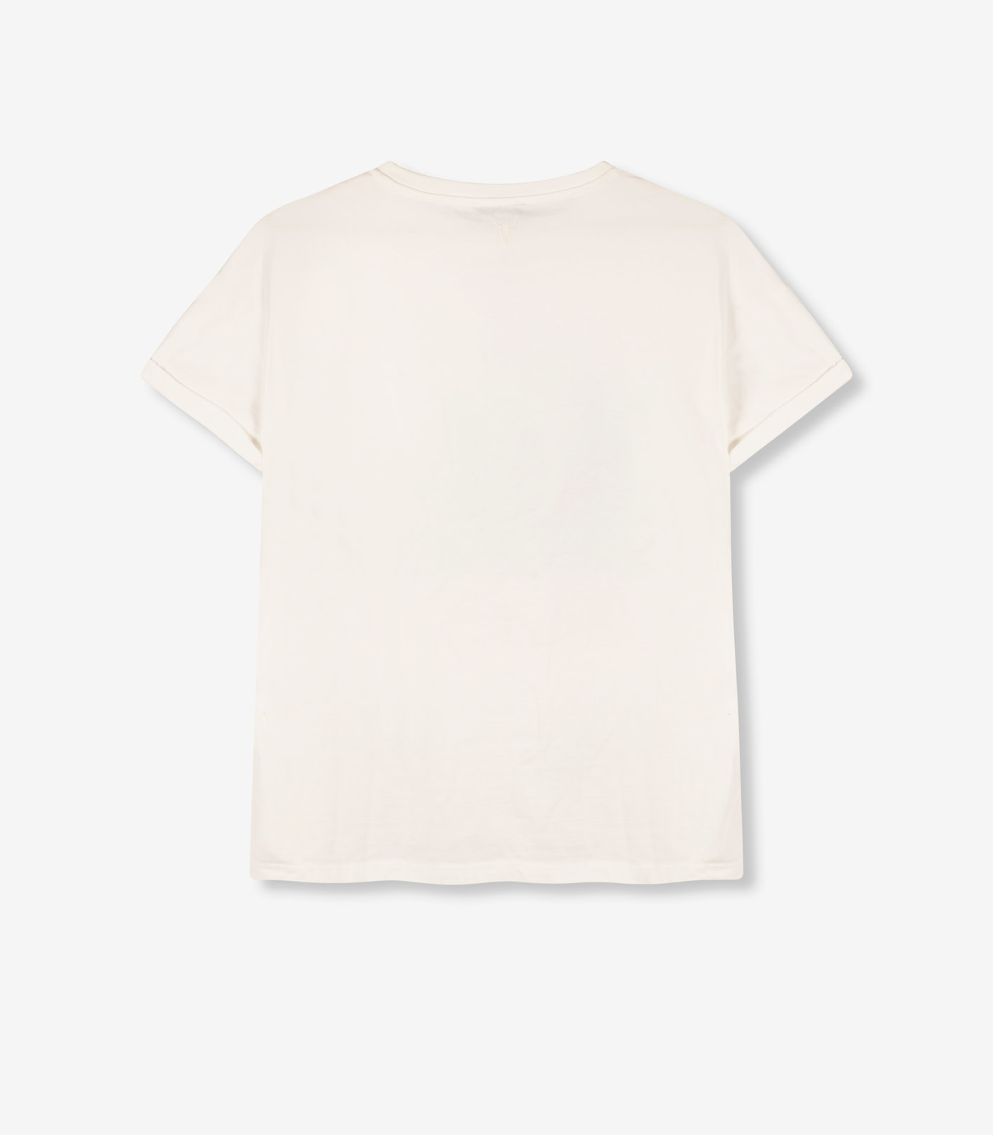 knitted boxy photo t-shirt soft white
