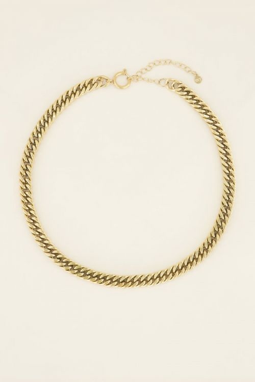 Schakelketting met ronde sluiting MJ03995 - goud