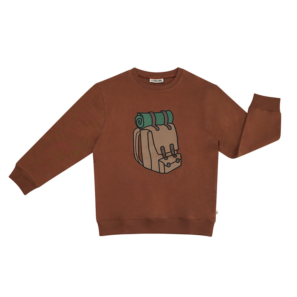 Backpack - sweater wt print (brown) BAC014