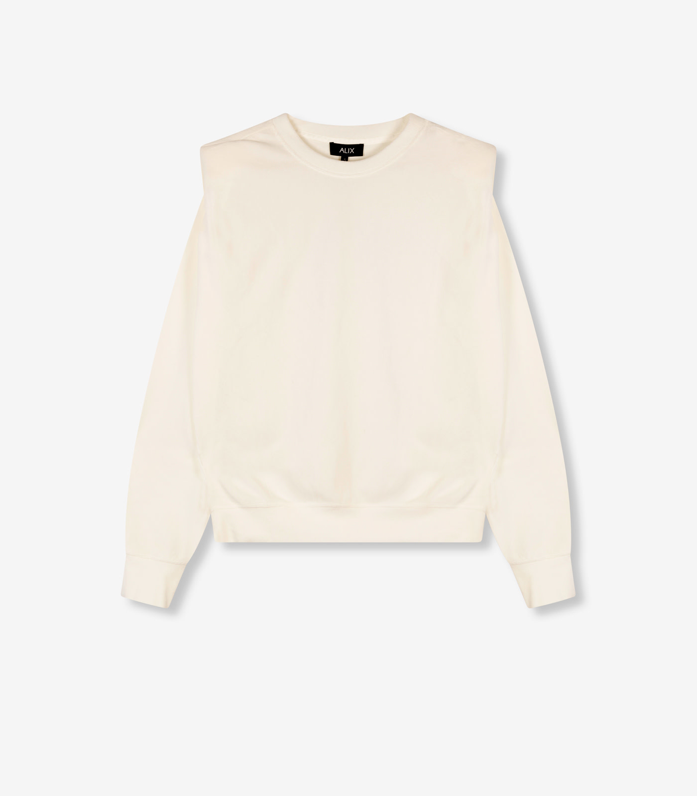 Rib velvet sweater - soft white
