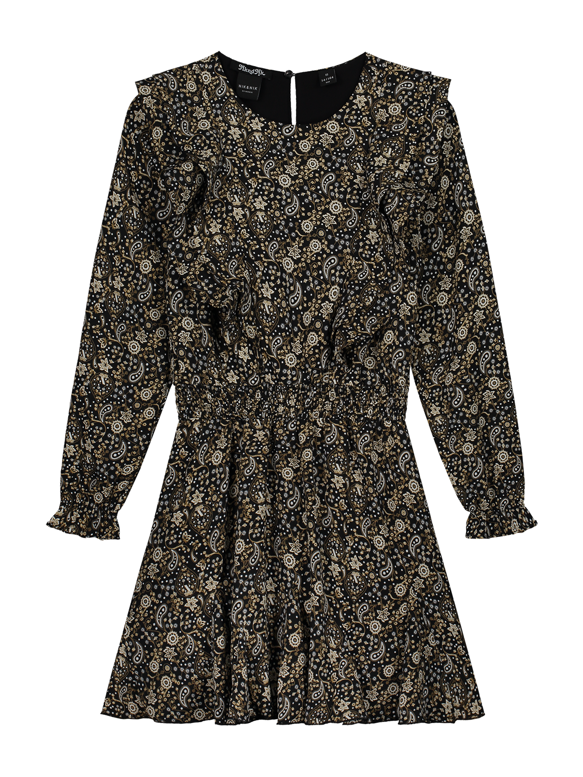 Irene Paisley Dress G 5-908 Black