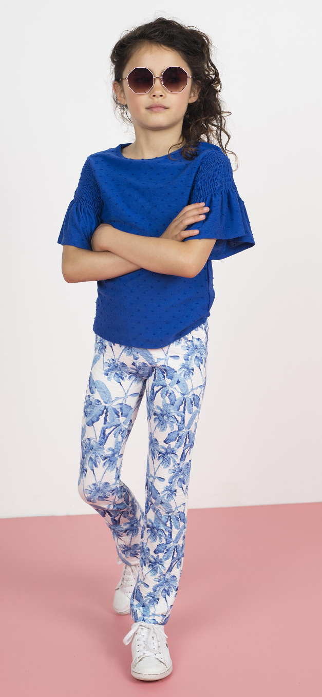 FLARED PANT F003-5671 | blue palm