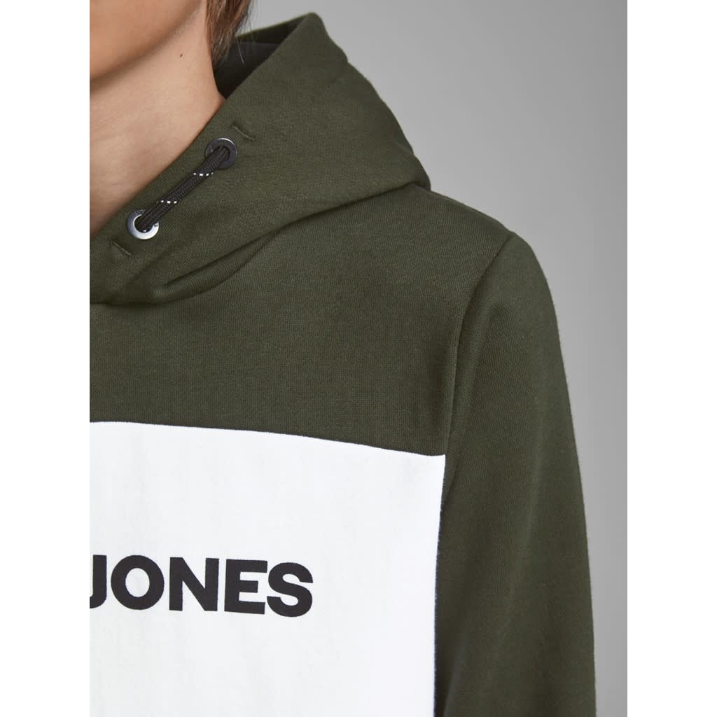 JJELOGO BLOCKING SWEAT HOOD 12173901 - Forest Night