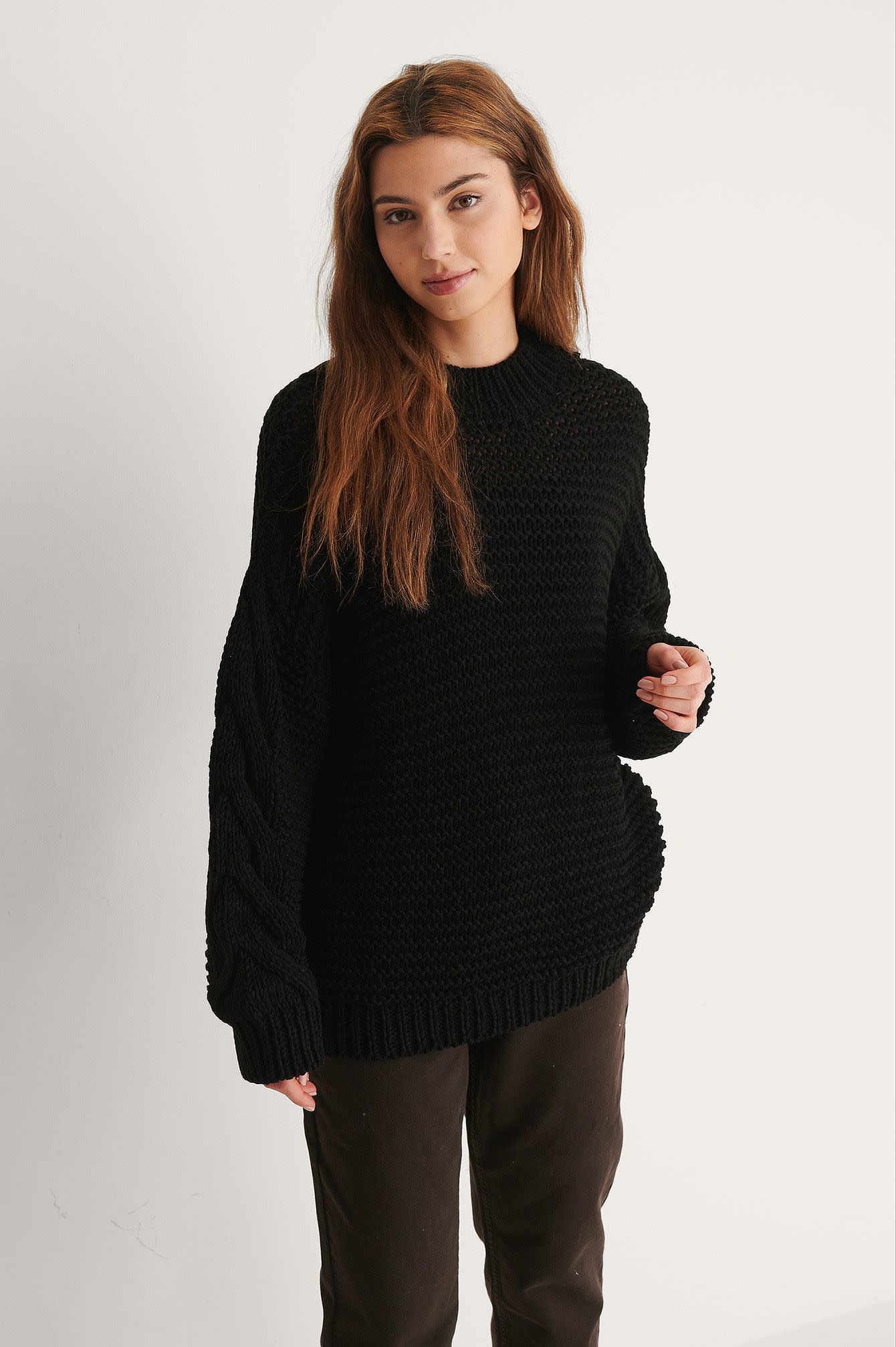 Cable knit sweater 1100-004499 black