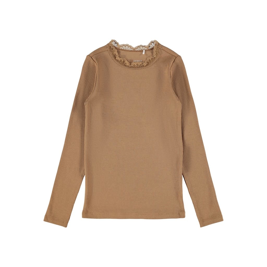 NKFREYA LS SXL TOP 13193745 Toasted Coconut