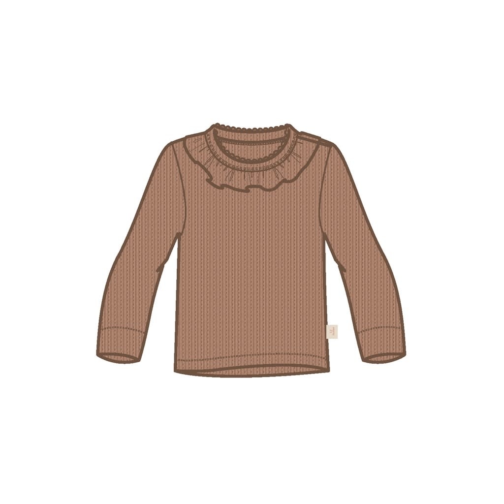 NBFRACHEL LS SLIM TOP LIL 13200525 Woodsmoke