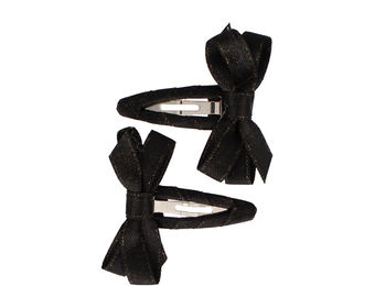 Baby haarspeldje ribbon sparkle zwart