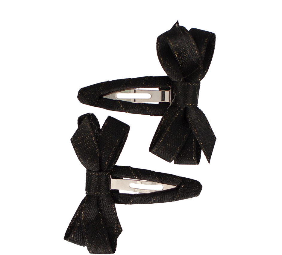 Baby haarspeldje ribbon sparkle zwart