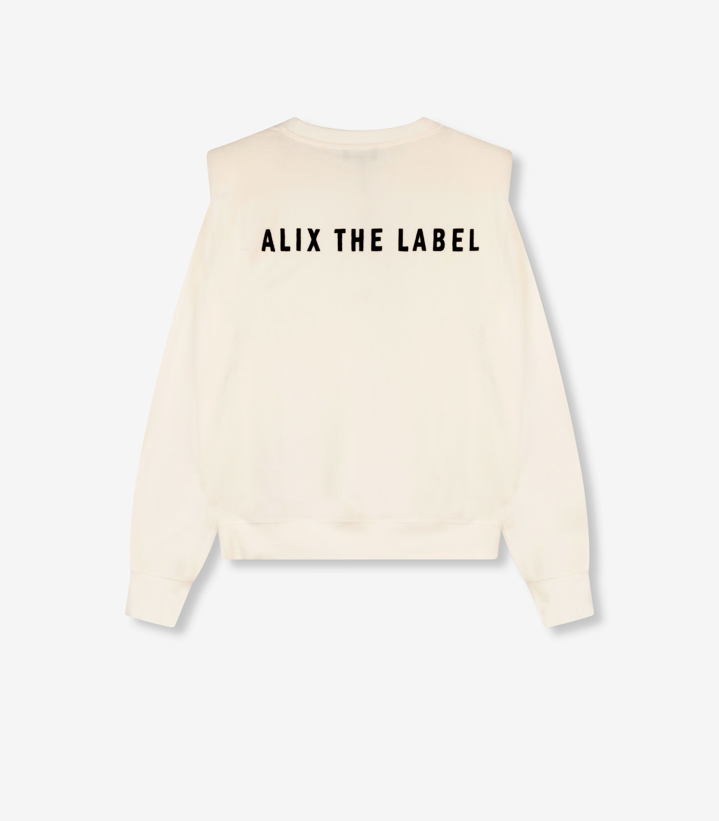 Rib velvet sweater - soft white