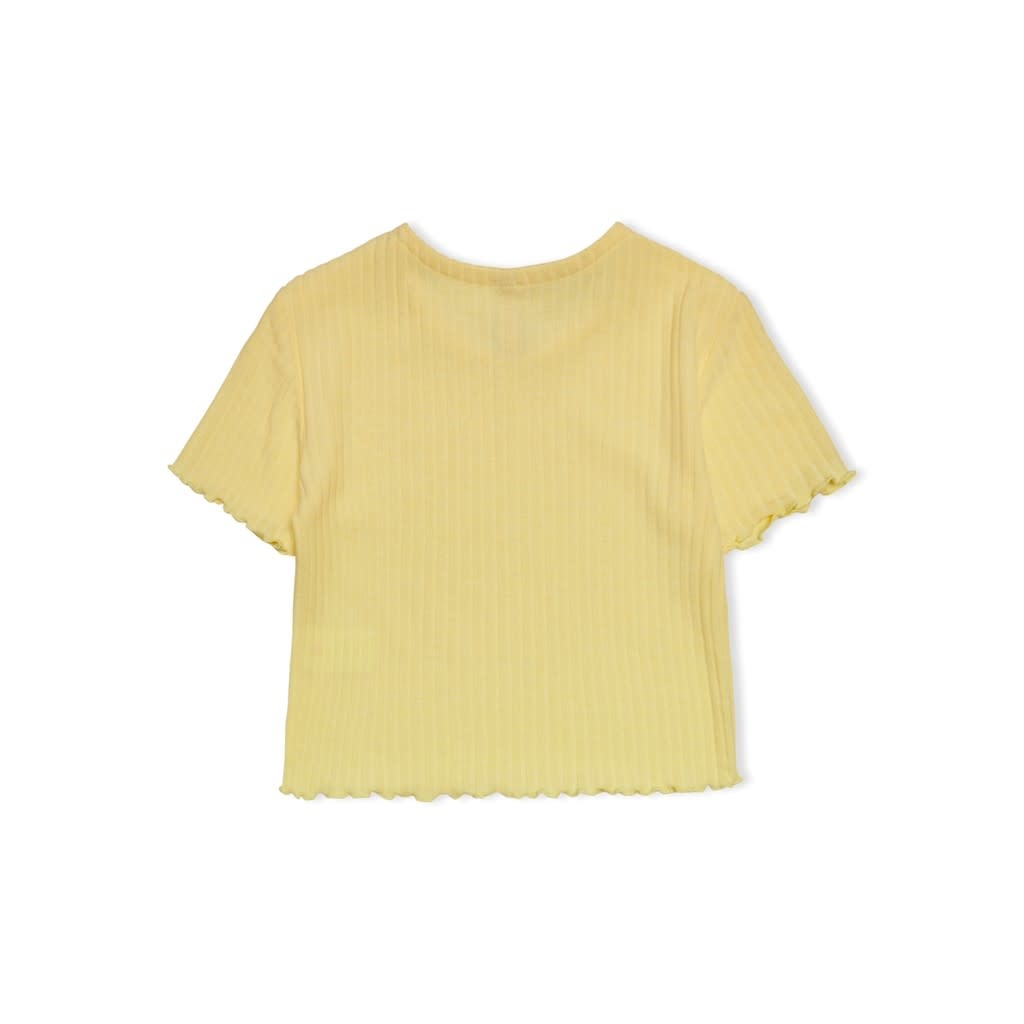 KOMNELLA S/S O-NECK TOP JRS 15258963 Lemon Meringue