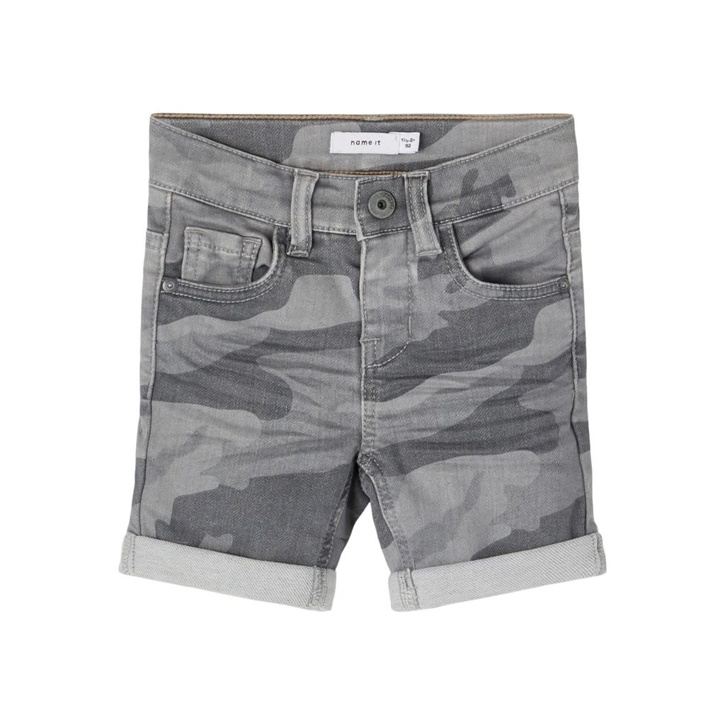 NMMSOFUS Camo denim shorts 13200484 Medium Grey Denim