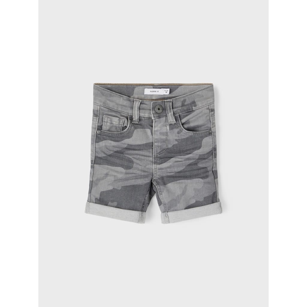 NMMSOFUS Camo denim shorts 13200484 Medium Grey Denim
