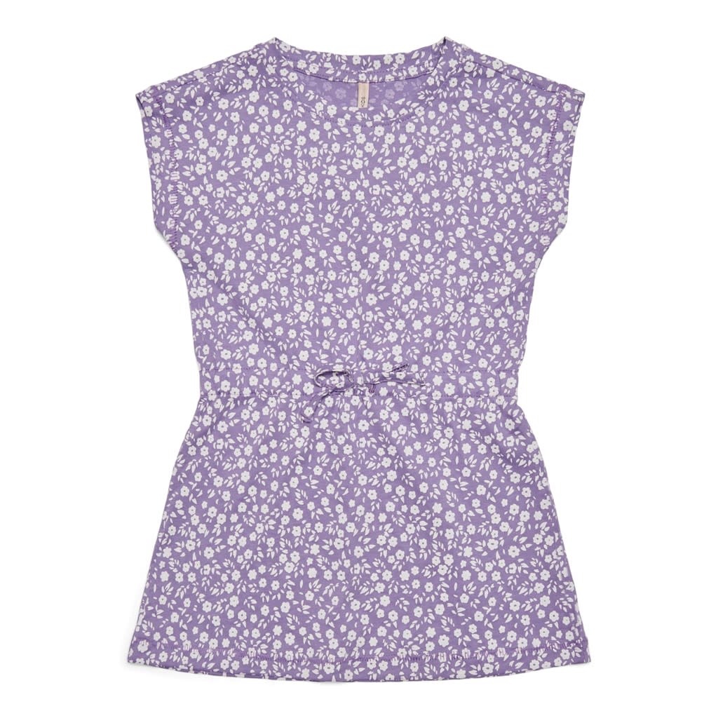 KOMMAY S/S STRIPE/AOP DRESS JRS 15253953 Chalk Violet