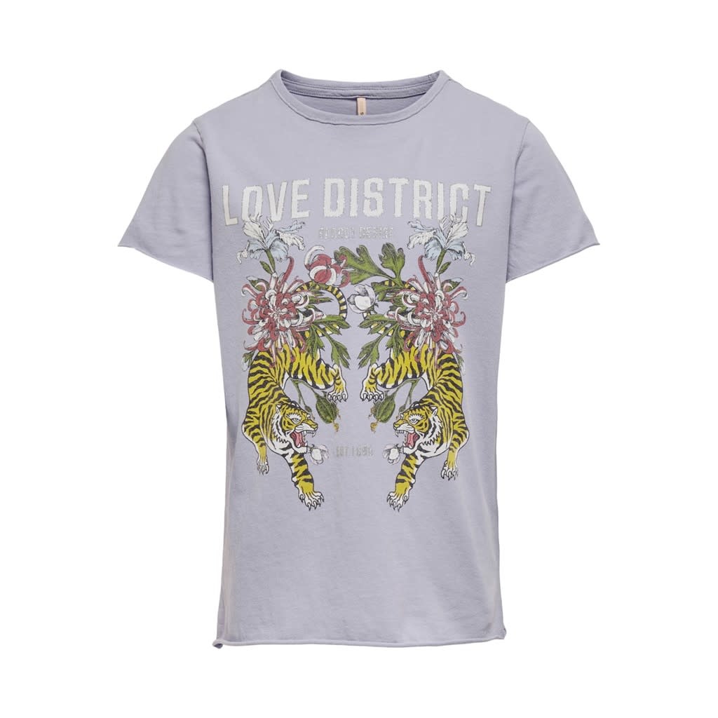 KONLUCY LIFE S/S REG TIGER TOP BOX JRS 15249922 Cosmic Sky