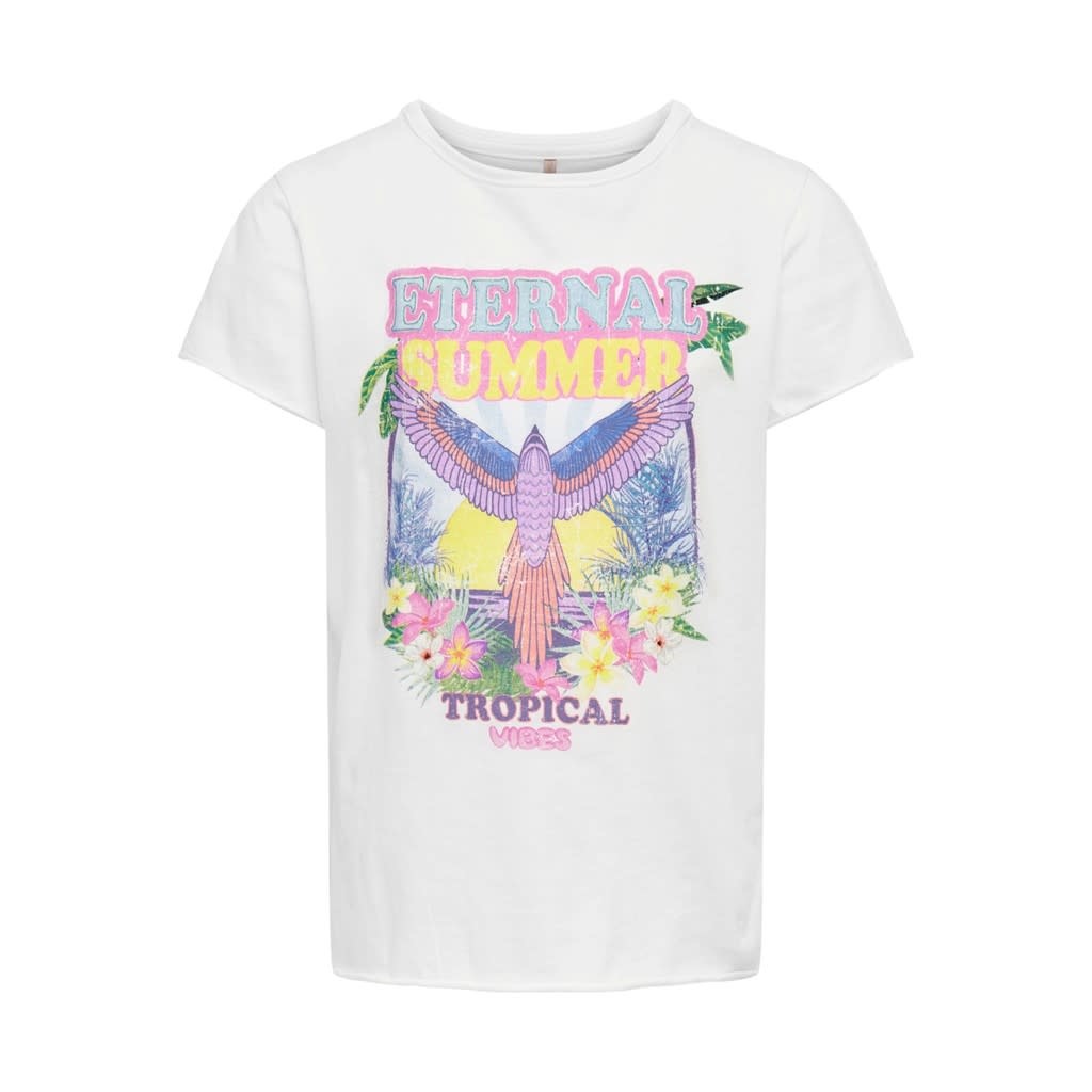 KOGLUCY FIT S/S SUMMER TOP BOX JRS 15270392 Bright White