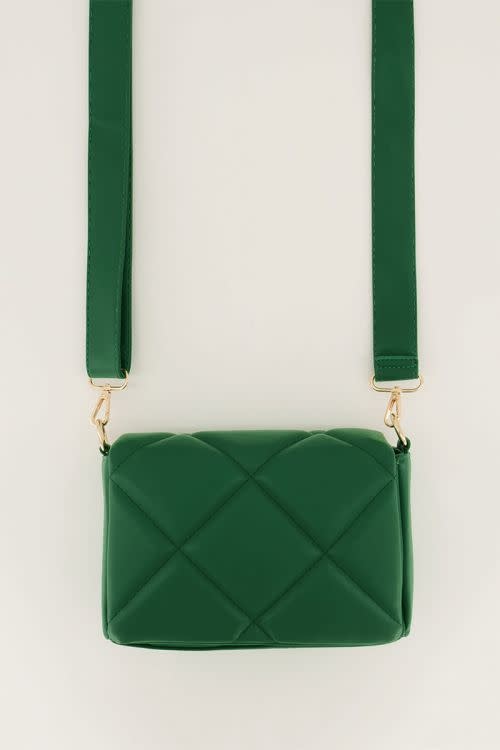 Groene gewatteerde schoudertas MJ06328
