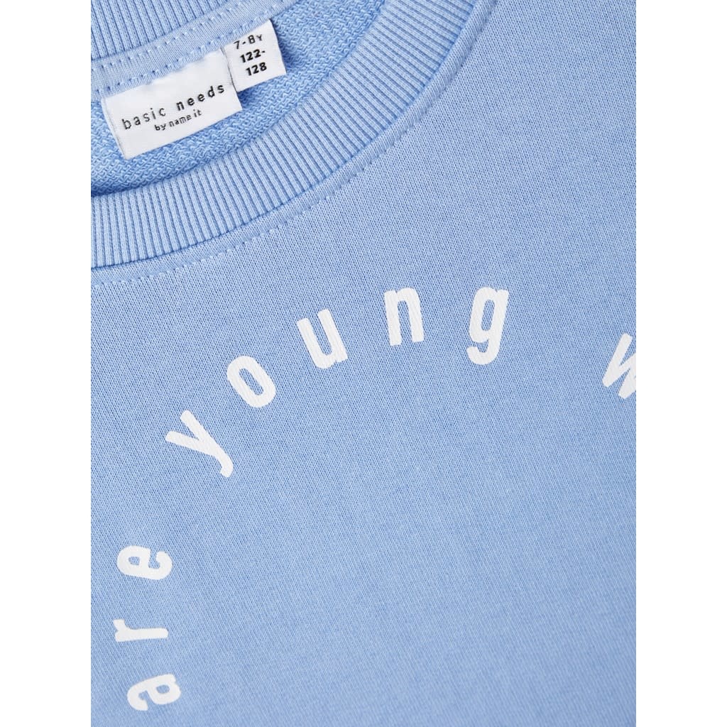 NKFVANITA LS CROPPED BOXY SWEAT 13204795 Serenity
