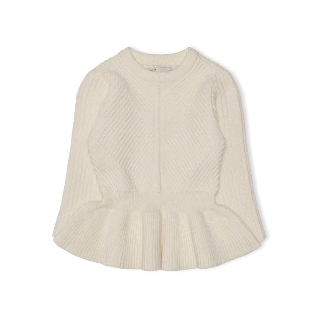 KMGKATIA PEPLUM KNIT 15263436 Whitecap Gray