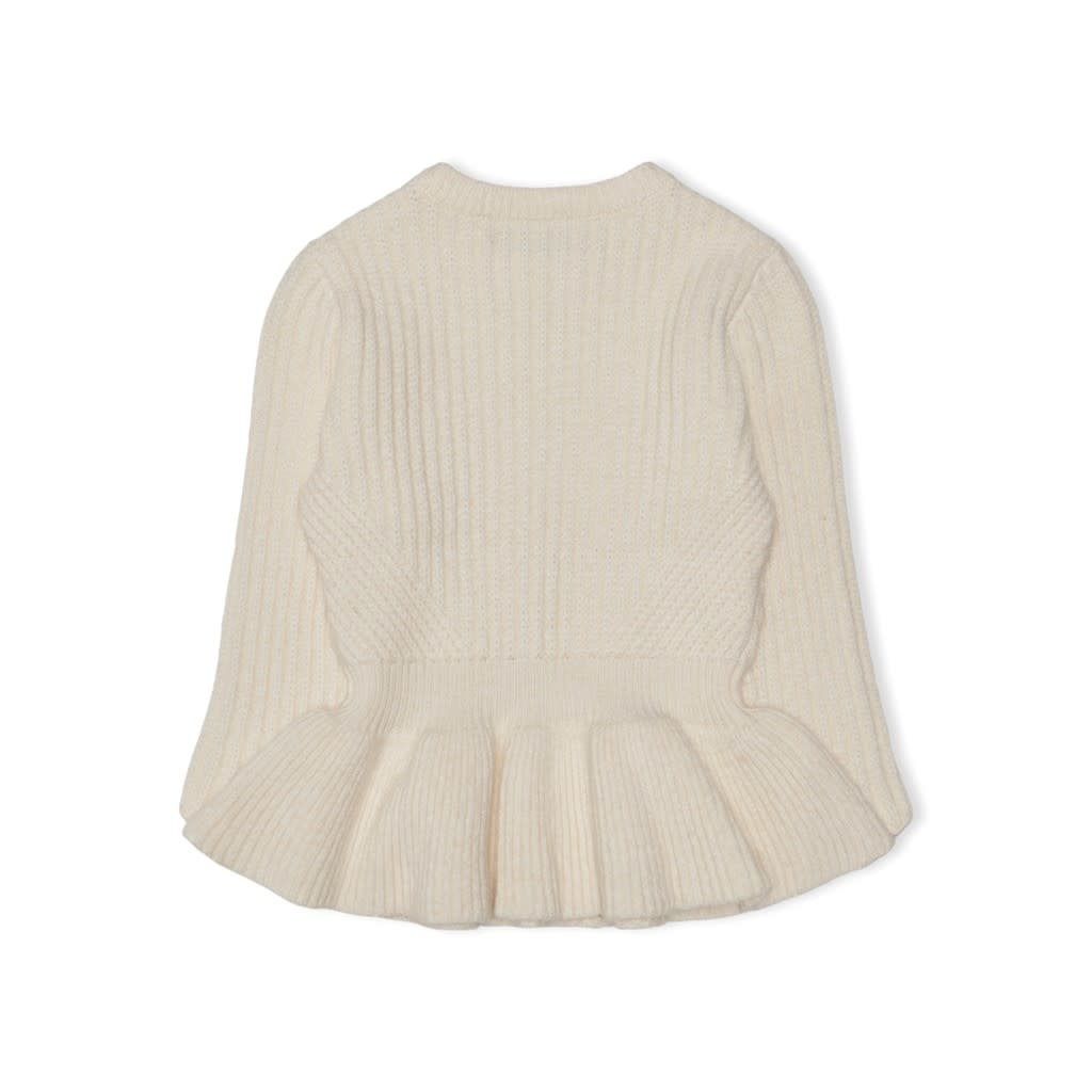 KMGKATIA PEPLUM KNIT 15263436 Whitecap Gray