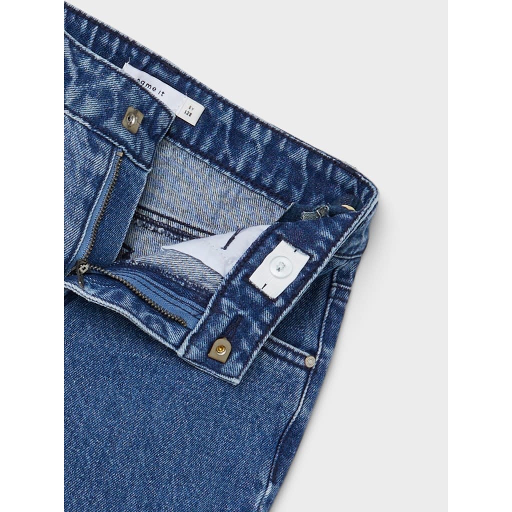 NKFBELLA DNMIZZA HW AN MOM PANT 13207261 Medium Blue