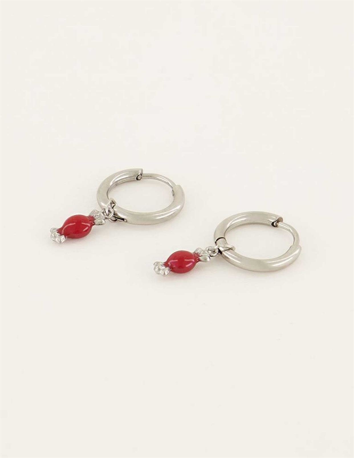 Oorbellen candy couture snoep MJ06297 Zilver