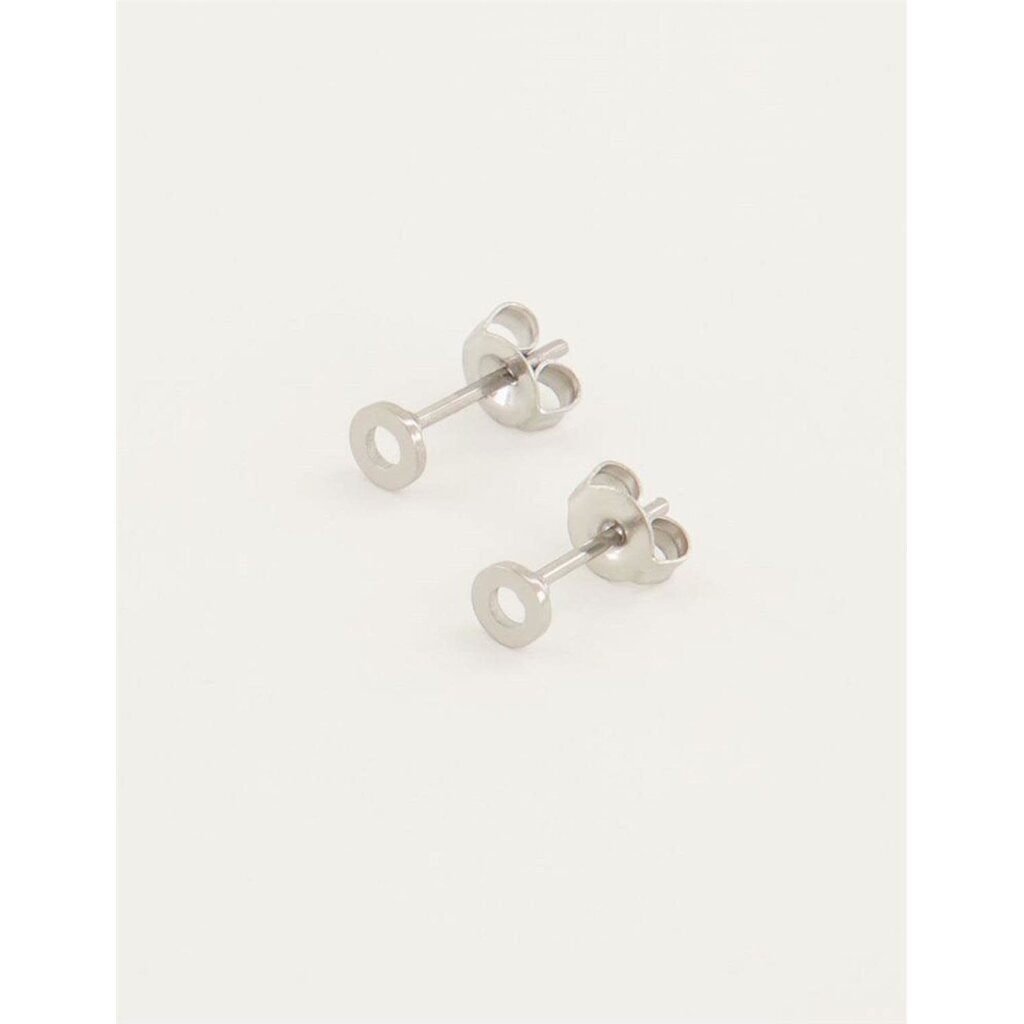 Studs open rondje MJ04759 Zilver