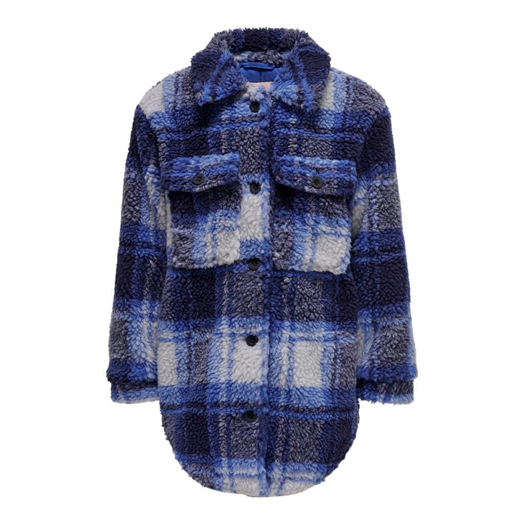 KOGCAMILLA TEDDY SHACKET AOP CP OTW 15264340 Blue Denim