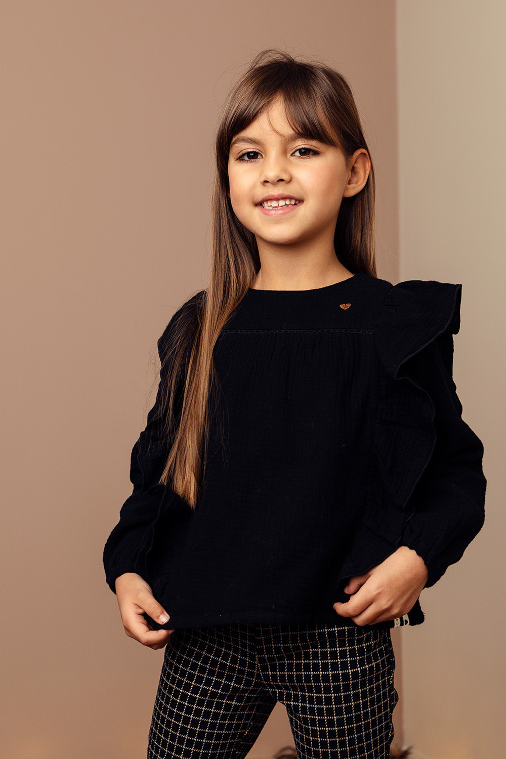Mousseline top 2232-7132 black
