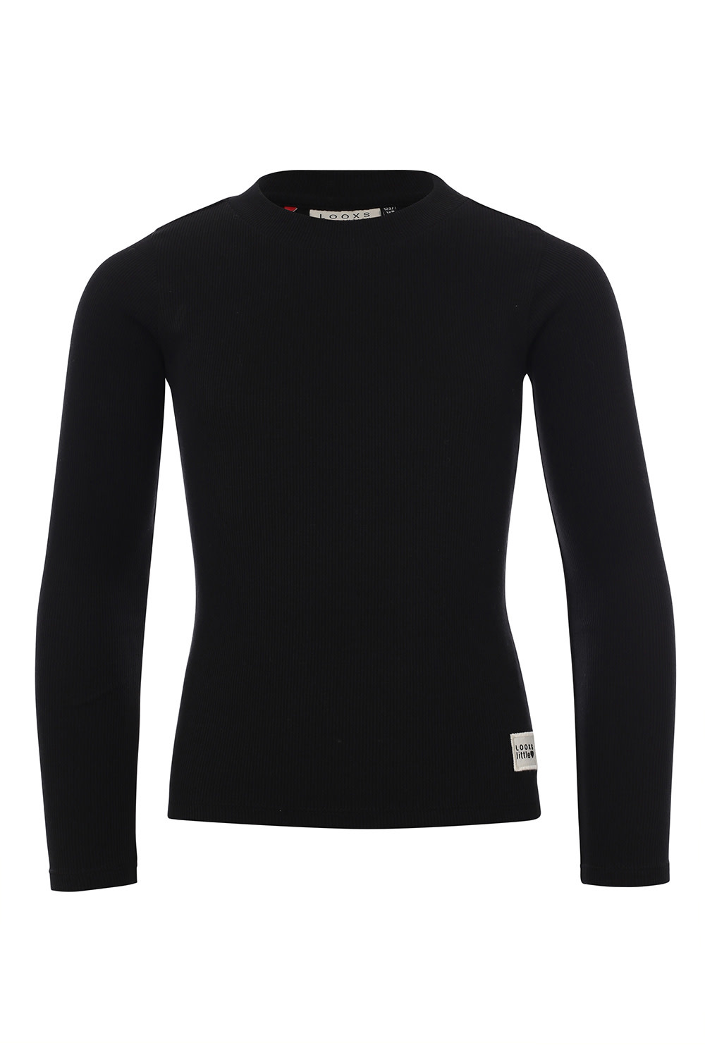 Rib collar longsleeve 2232-7431 black