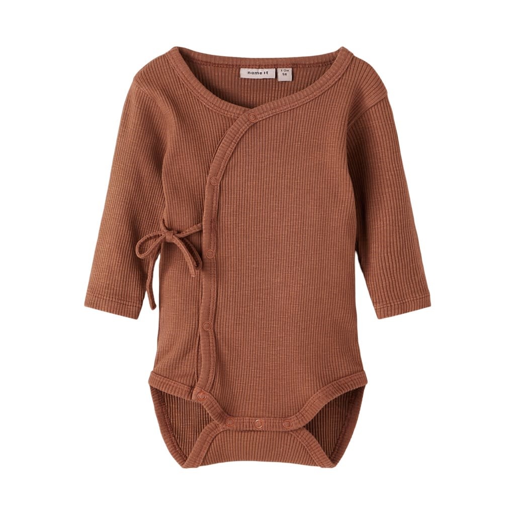 NBNONUGAT LS WRAP BODY 13206841 Coconut Shell