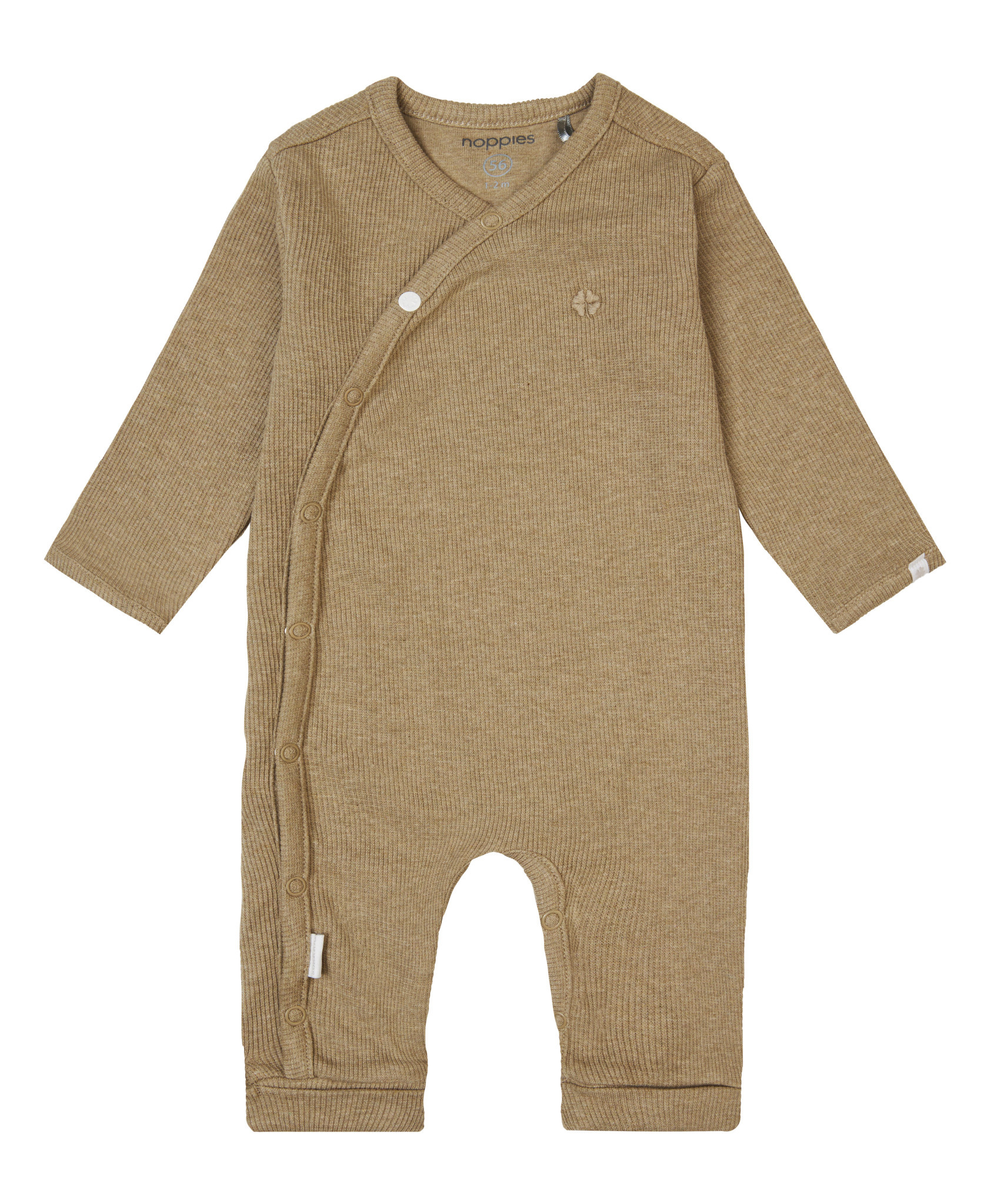 U Playsuit LS Rib Nevis Light Green Melange