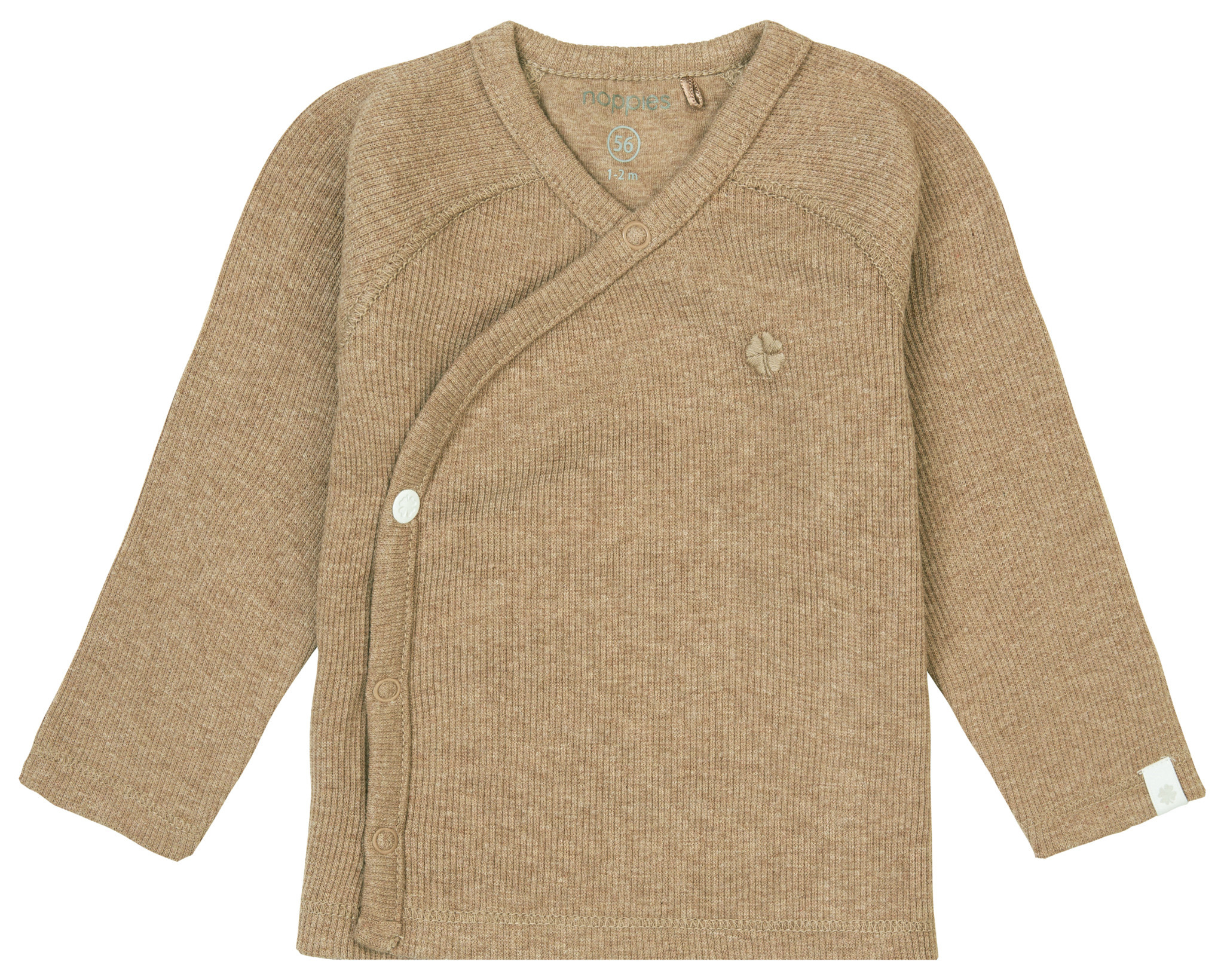 U Tee Overlap LS Rib Nanyuki Light Green Melange