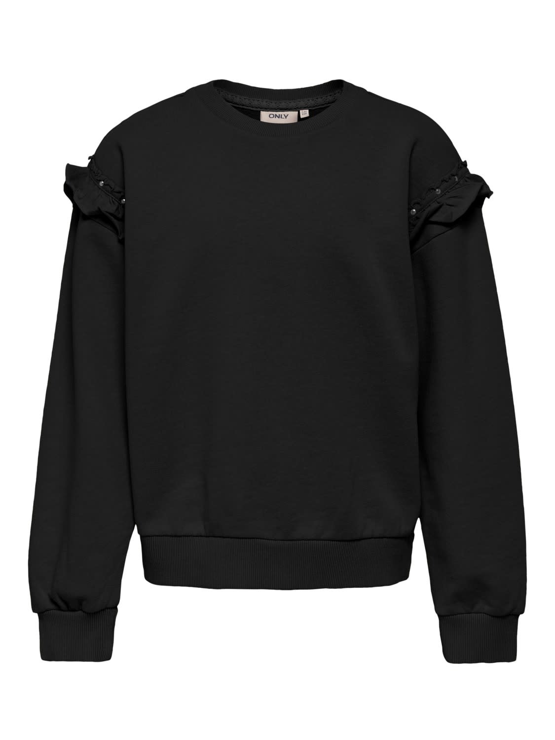 KOGCINDY L/S FRILL O-NECK UB SWT 15278302 Black