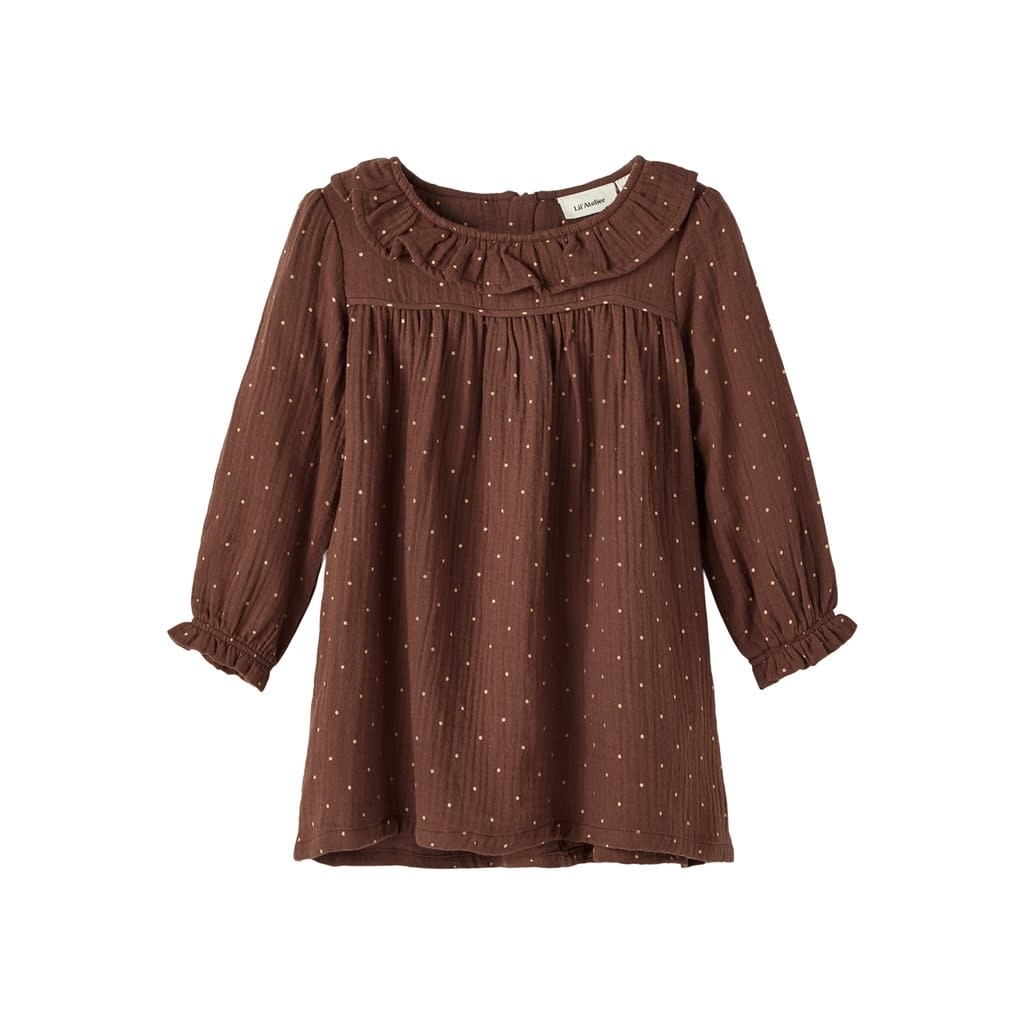 NMFRELVIRA LS LOOSE DRESS LIL 13209931 Rocky Road