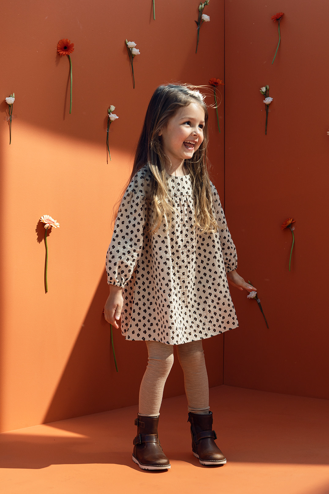 printed mousseline wide dress 2301-7808-944