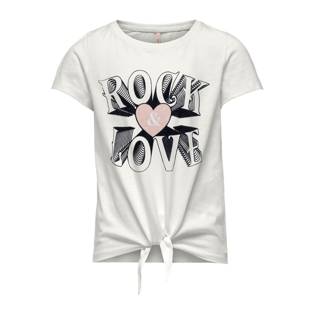 KOGMAGGIE REG S/S ROCK KNOT TOP BOX JRS 15295131 Cloud Dancer
