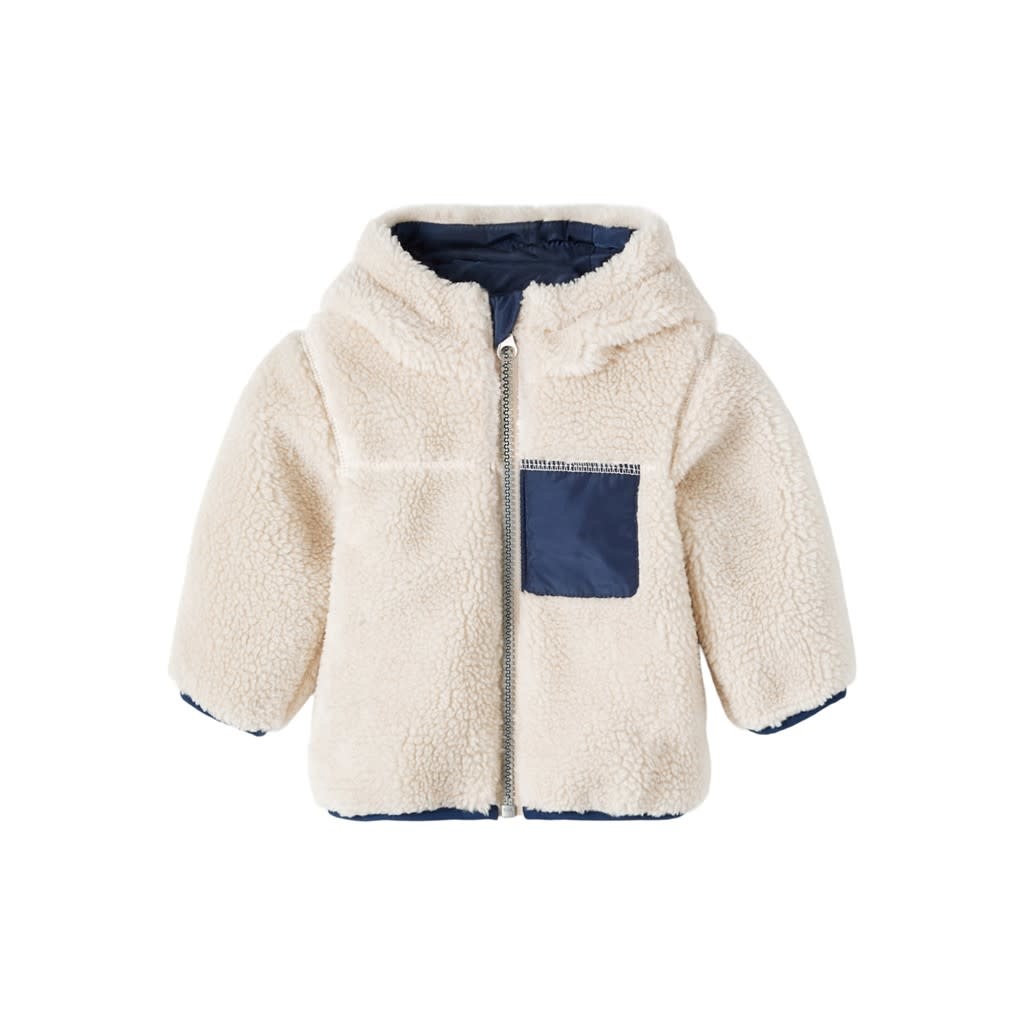 NBMMOLAV TEDDY JACKET 13213529 Whitecap Gray