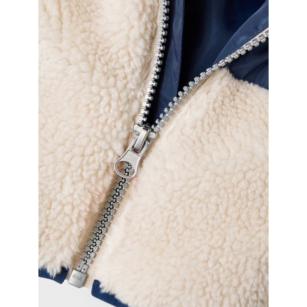 NBMMOLAV TEDDY JACKET 13213529 Whitecap Gray
