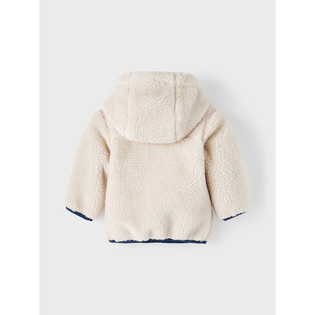 NBMMOLAV TEDDY JACKET 13213529 Whitecap Gray