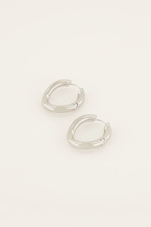 Oorringen met twist MJ06892-1200 zilver
