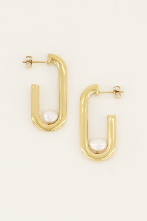 Shapes oorhangers rechthoek pa MJ05664 Goud