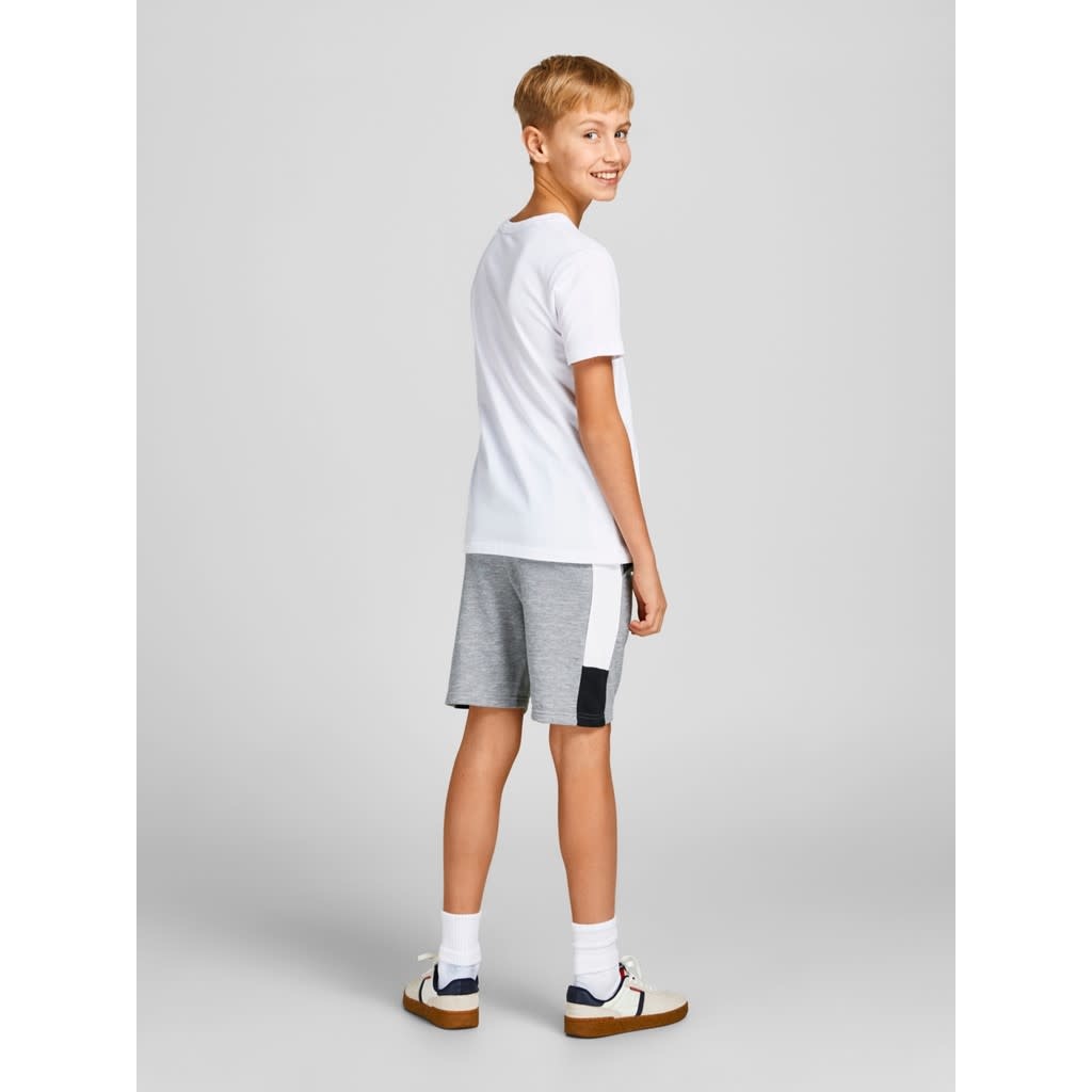 JPSTLOGO BLOCKING SWEAT SHORTS VG SN JNR 12200266 Light Grey Melange