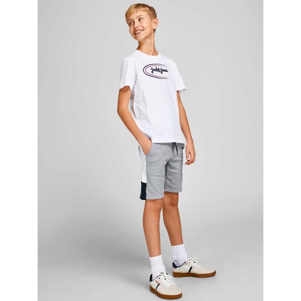 JPSTLOGO BLOCKING SWEAT SHORTS VG SN JNR 12200266 Light Grey Melange