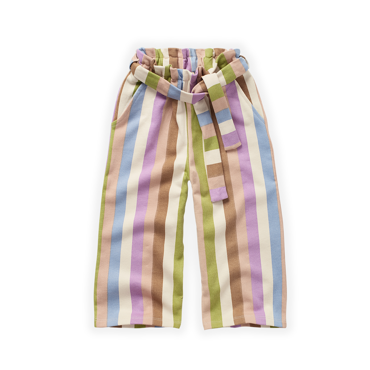 Culotte pants stripe print S23-677 Pear