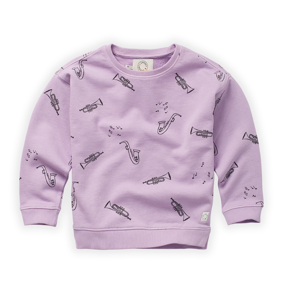 Sweatshirt musica print lilac S23-607 Lilac breeze