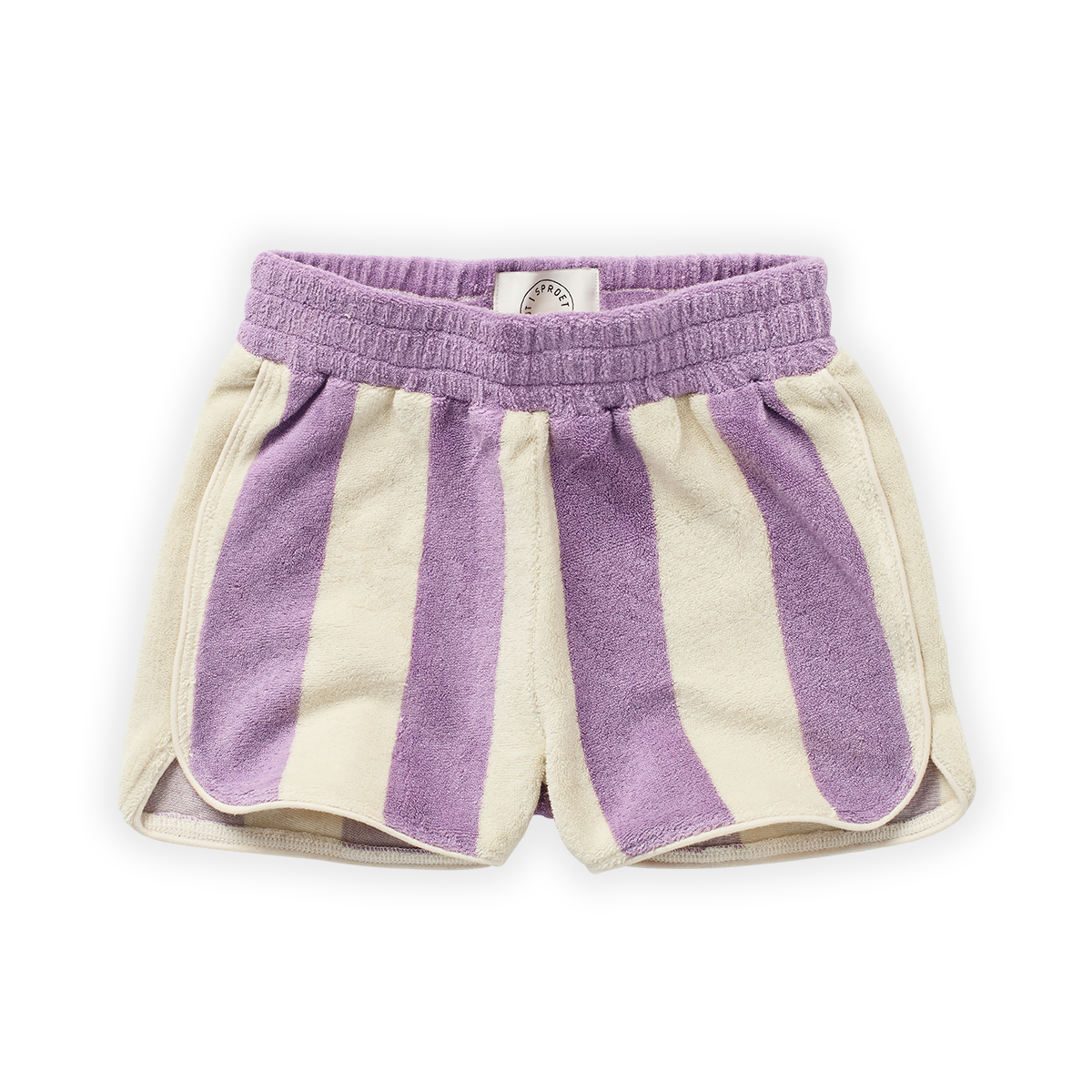 Sport shorts terry block stripe print S23-636 Lilac breeze